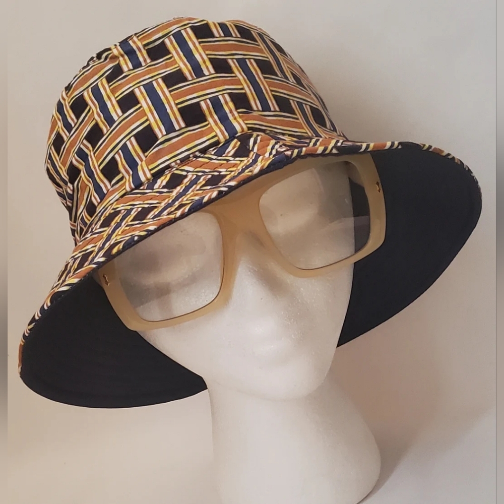 🎉Yellow-Blue Multi Print Bucket Hat